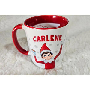 New Elf On The Shelf Personalization Mall Coffee Mug Cup (Carlene) 4" Christmas